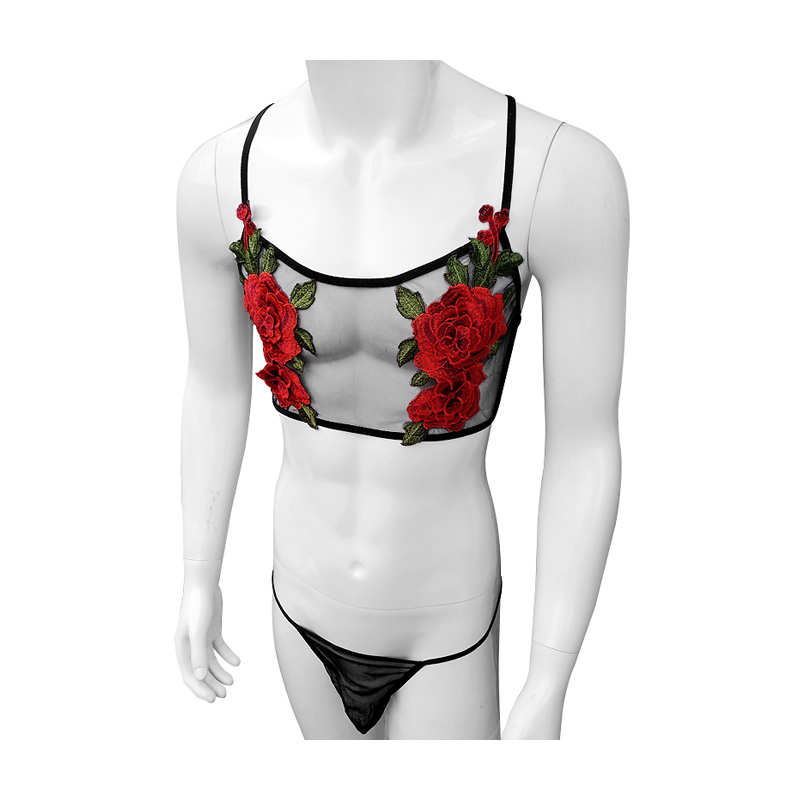 Set di lingerie sexy da uomo c - Sheer Bra Lace recensione e prezzo