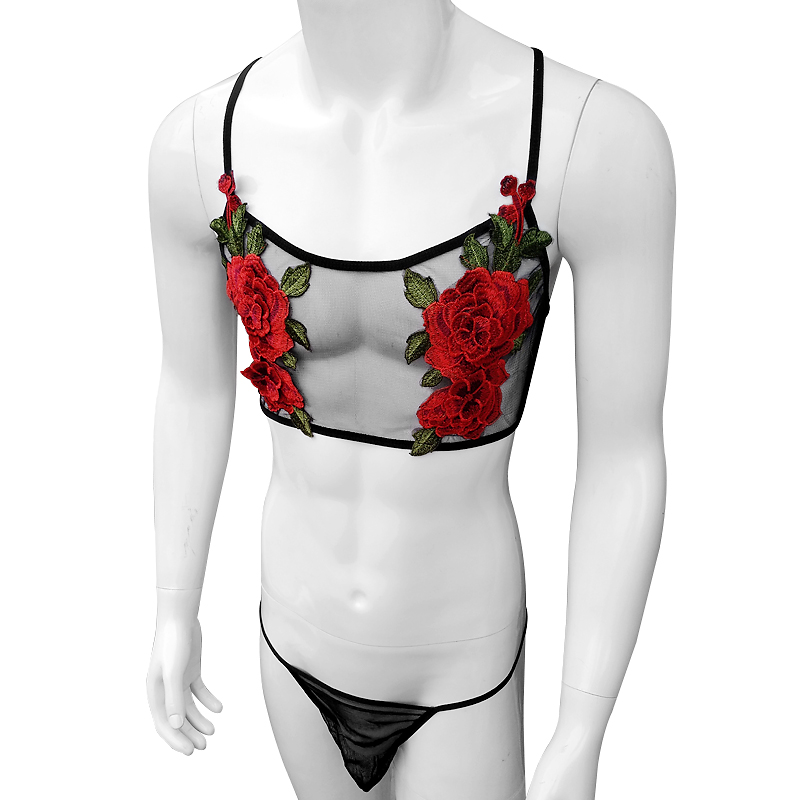 Set di lingerie sexy da uomo c - Sheer Bra Lace recensione e prezzo
